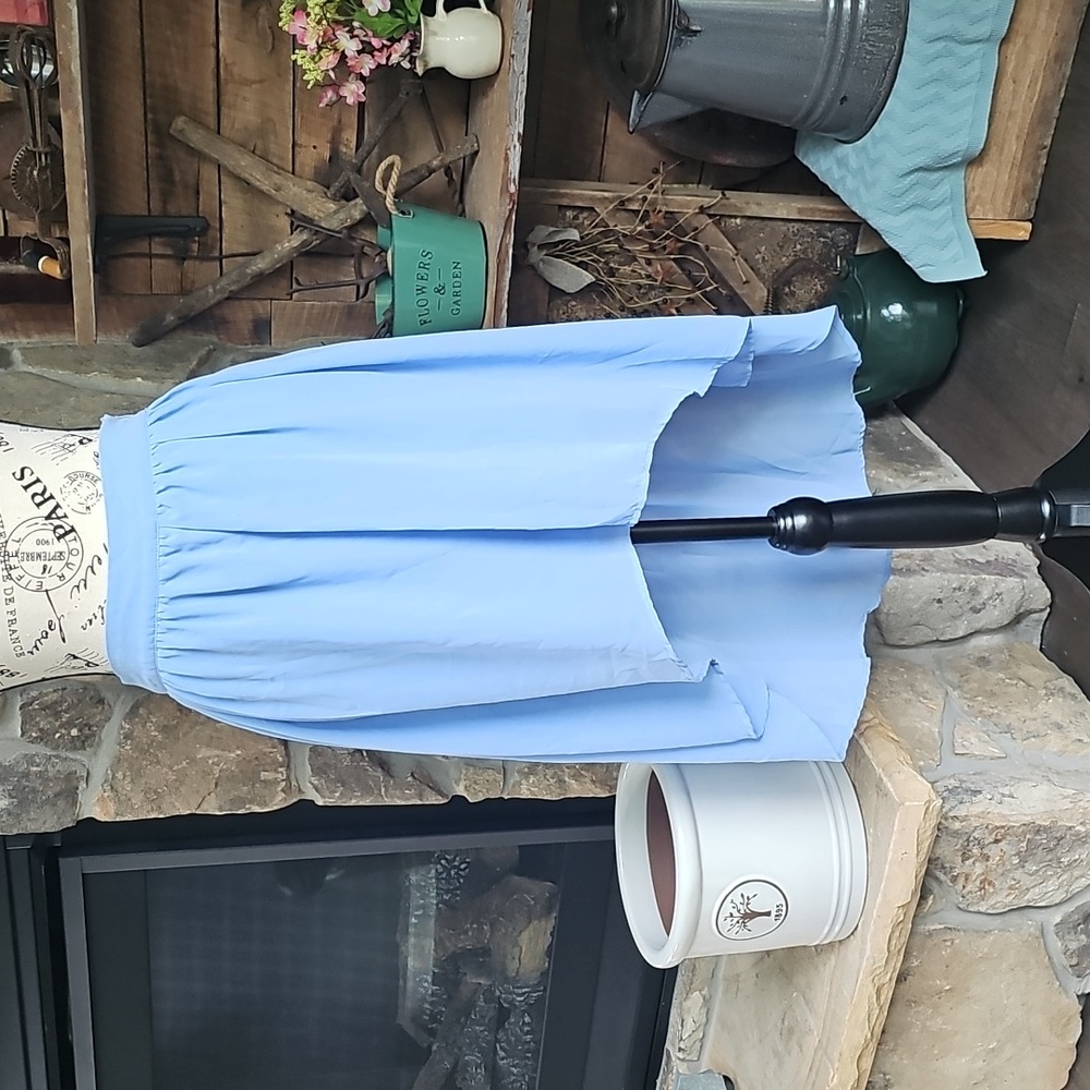 SKY BLUE HIGH LOW SKIRT